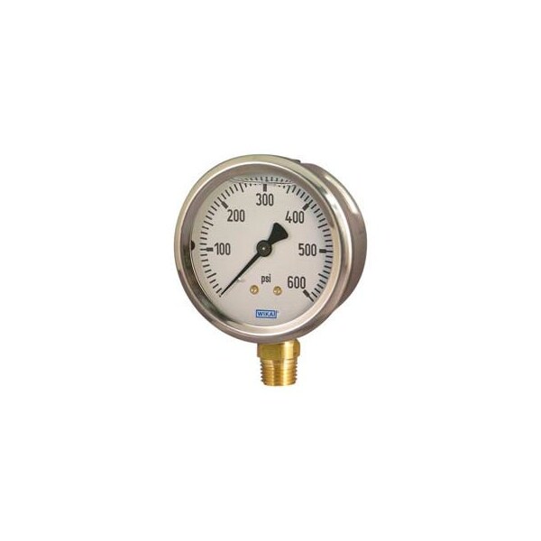 Wika Instrument 2.5" Type 212.53 200PSI/KG/CM2 Gauge - 1/4" NPT LM Stainless Steel 4270614 - main